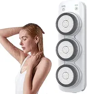 Smart Wall Mounted Bath Brush, Automatic Shower Back Scrubber Wall Mounted with 11cm Large Brush, 3-Speed Adjustment, 360°Automatic Rota-Tion, Height Adjustable, Electric Scrubber for Massage