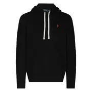 [Ralph Lauren] Ralph Lauren Embroidered Logo Hooded Sweatshirt L BLACK