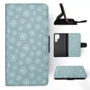 FLIP CASE FOR SAMSUNG GALAXY|WINTER SNOW FLAKE PATTERN #1