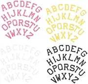 Hohopeti 4 Sets Iron Alphabet Patches for DIY Clothing Embroidered Sewing Appliques for Backpacks Shoes and Repairing Stains Total