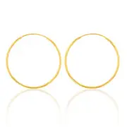 9ct Yellow Gold Lightweight 15mm Sleeper Earrings
