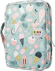 Colored Pencil Case 166 Slots Pen Case Organizer with Handy Wrap & Zipper, Multilayer Holder for Prismacolor Colored Pencils & Gel Pen (Ice-Cream)
