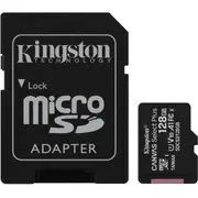Kingston Canvas Select Plus microSDHC Memory Card - 128GB Includes SD Adapter - Class 10 - UHS-I - Read up to 100MB/s [SDCS2/128GB]