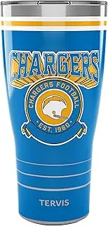 Tervis Traveler NFL Los Angeles Chargers - Vintage Triple Walled Insulated Tumbler Travel Cup Keeps Drinks Cold & Hot, 30oz, Stainless Steel