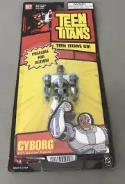 NIP 2004 Teen Titans GO! 3.5 Inch DC Poseable Action Figure Cyborg BanDai 4+