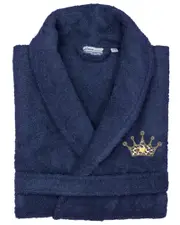 Linum Home Textiles Turkish Cotton Personalized Terry Bathrobe (Monogram A-Z)