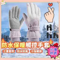 在飛比找蝦皮購物優惠-【台灣熱賣十指可觸控】機車手套 保暖手套 防水手套 防寒手套