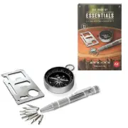 MULTI TOOL & COMPASS 3 PCE SET -Essential For Travel Camping Fishing Hiking *NEW