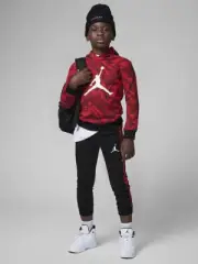 Jordan Essentials Jumpman Fleece Kids Red Black Boys Tracksuit Set 85B707-023