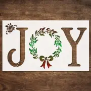 Extra Large Joy Stencil for Christmas Crafts, Wood Signs, Holiday Decor