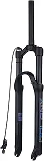 Mountain Bike Bike Front Fork 26 27.5 29 Air Pressure Front Fork Shock Absorber Damping Rebound Adjustment 120Mm Travel Rebound Adjustable Disc Brake QR 100Mm * 9Mm C,26in