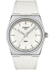 [Tissot] PRX T1374101701100 Watch in White Rubber