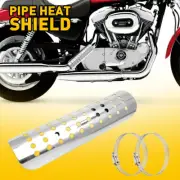 Universal Motorcycle Pipe Heat Guard Shield Silver For Honda Dirt Kawasaki Bike