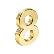 Self Adhesive House Number 2.76 Inch ABS Number 8 for Hotel Mailbox Gold Tone