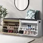 Oikiture Shoes Rack Shoe Storage Cabinet Bench Shelf Organiser Cupboard 15 Pairs