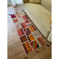 在飛比找蝦皮購物優惠-土耳其卡帕多奇亞手工拼接Kilim羊毛地毯