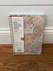Blue Sky 2025 Calendar Planner Notes Weekly New Year Pink Blue Floral Sunflower
