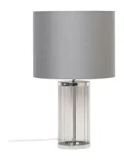 [Oriel Lighting] Nizio Smoke Glass Table Lamp in Grey