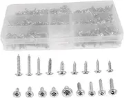 TEMPNAP 340pcs Self-Tapping Screws Assortment Kit Corrosion Resistant Cross Screws for Woodworking Drywall and Projects Fasteners