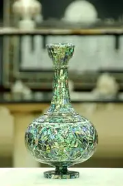 16'' white Marble Flower Vase Pot pietra dura inlay paua shell decor home room