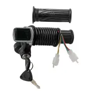 24V Electric LCD Throttle Grips w/ Key for Go kart ATV Quad E-bike Golf Trike AU