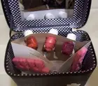 Caboodles Mini Nail Kit Drk-GRAY Glitter Make-up Travel carry case box Polish+