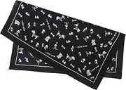 [DEARMAMY] Bandana Cotton Men's Black Bandana Dog Print Multi-purpose Headwear for Men