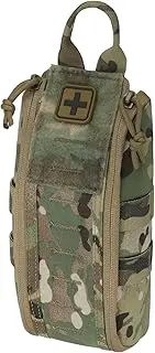 [LIVANS] Molle First Aid IFAK Pouch, Medical Bag Molle Medical Pouch Tactical Medical EMT Kit Empty Molle Med Kit Quick Release Handle Small Portable Everyday Carry Survival Bag with Cross Patch