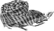 [yuksok] Outdoor Arabic Scarf Plaid Fringe Scarves Headwear Thickened Turban Hair Wraps for Running Women and Men Summer Sports Hiking