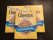3 New Cheerios Frosted Lemon Gluten-free Cereal Boxes General Mills