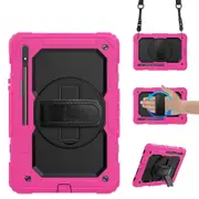 MCC Shockproof Samsung Galaxy Tab S10 FE 10.9" Strap Case Cover X520 X526 [Magenta]