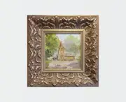 Oil painting natural source Ukrainian painter canvas Framed original landscape