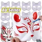 1/5/10Pcs Mask Half Face Hand-painted Cat Fox Masquerade Halloween Cosplay Prop~