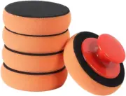5Pcs Car Wax Applicator Pads Kit, 3.54 Inch Sponge Waxing Pads with Handle