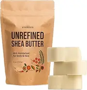 (240mls, ivory) - Raw Shea Butter Mini Bar - 240ml of Pure, African, Unrefined Shea Butter - For Dry or Acne-Prone Skin, Eczema, Stretch-Marks, Delicate Baby Skin, etc. - Now Available in Convenient 240ml Size