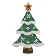42" LED 2D Infinity Christmas Tree w/ Snow Flake Sculpture Outdoor Holiday Decor