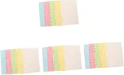 OHPHCALL 4sets Journal Supplies A5 Planner Refills 6 Hole Punched Lined Paper Binder Planner Paper 100sheets*4