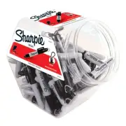 Permanent Mini Markers, Fine Point, Black, 72-Pack Canister