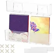 Nursery Bookshelf Easy to Install Picture Ledges Shelf Versatile Floating Shelves Space Saving, Kids Bookshelf Wall Mounted Clear Acrylic Kids Magazine Hanging Racks for Bedroom