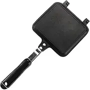 Ceramic Cookware,Rectangle,Black,Safe,Sandwich Mold 34.5 * 15Cm Pan Double Side Grill Fry Pan,Cookware Double Face Pan Steak Fry Pan Pancake,Outdoor Kitchen Supplies