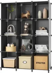 Closet Organizers and Storage, 12-Cube Organizer, 12 Square, Black