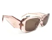 Prada Sunglasses SPR7W-F 19Q-10D Transparent Pink Asian Fit Frames w Pink Lenses