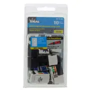 IDEAL 10-Pack Cat6 Rj45 Idc Gigabit Keystone Data Jack Connectors - NEW!