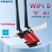 PCI-E Wifi 5 Wireless Adapter Network Card Dual Band 5Ghz Bluetooth for Windows