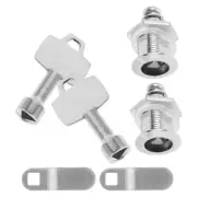 2 Set Cam Community Rubbish Bin Key Metal Triangular Keyhole Lock