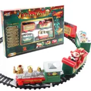Christmas Realistic Electric Train Set,Easy to Ass-Emble & Safe for Kids Gift &