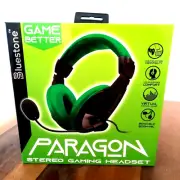 Gaming Headset Bluestone Paragon Stereo Adjustable Headphones Green & Black