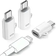 iPhone 15 Pro Max Charging Adapter, 3 Pack [MFi Certified] Lightning Female to USB C Male Adapter Connector for iPhone 15/15 Plus/15 Pro/15 Pro Max/iPad Pro/Air/Mini, Support Fast Charging & Data Sync