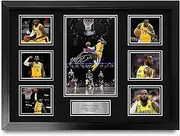 HWC Trading FR A2 Lebron James Gifts Printed Signed Autograph Presentation Display for Basketball Memorabilia Fans - A2 Framed