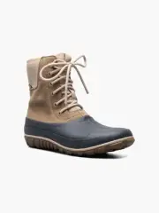 BOGS Women's Classic Casual Tall Lace Leather Boots Taupe Multi - 72848-261, Tau